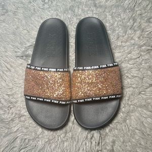 Victoria’s Secret Orange Bling Glitter Sandals